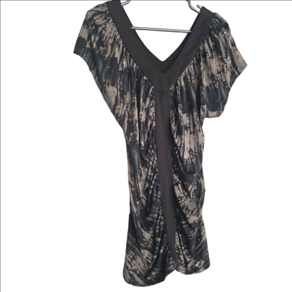 Women's George Black & Beige Abstract Print top Size L